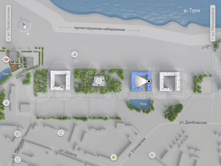 2-к. квартира, 52,9 м², 10/16 эт.