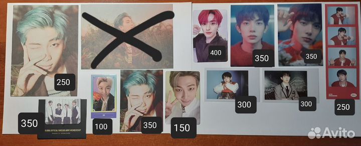 BTS Stray kids Enhypen карты открытки закладки Нам