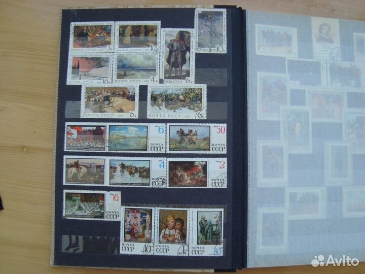 Марки почтовые, Альбом, почта СССР, живопись