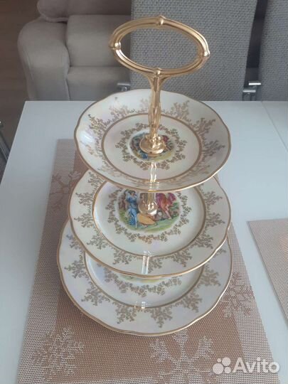 Ваза-этажерка для фруктов фарфор, Чехия