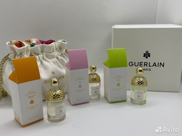 Guerlain парфюмерный набор 3 мини+мешочек