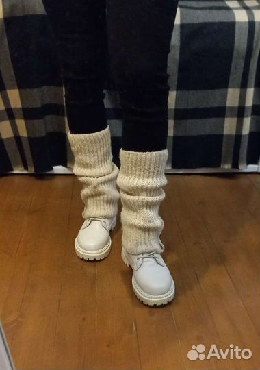 Гетры шерстяные самовязка