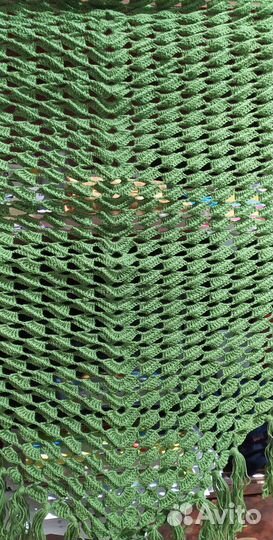 Шикарный треугольный платок, палантин