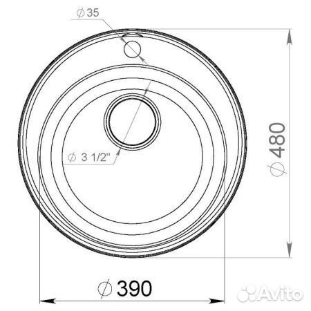 Кухонная мойка LEX Lugano 480 Black rule000002