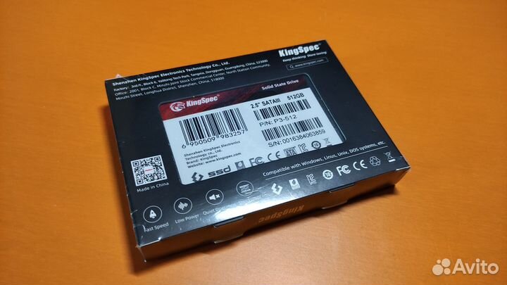 SSD Kingspec 512GB, гарантия