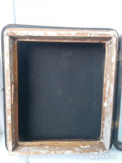 Киот под икону 22,5*27 см шпон стекло 19 век