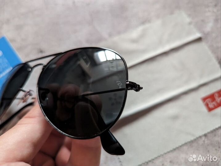 Очки Ray-Ban Aviator 3026 Чёрные + доставка