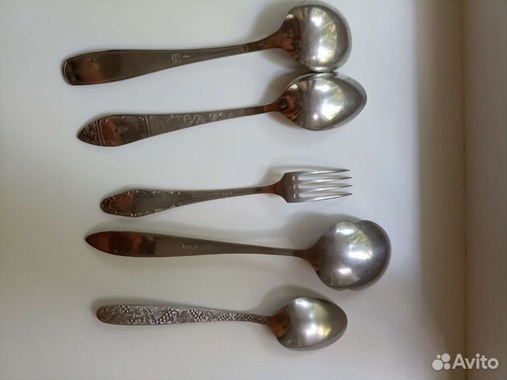 Юбилейная ложка 1945 и 1917 год,вилка -Южный урал