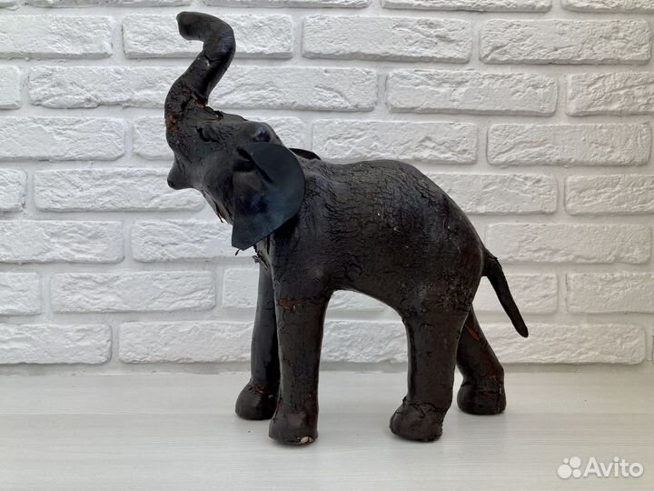 Статуэтка слон папье-маше, кожа