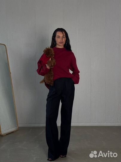 Джемпер женский трикотажный вязаный базовый