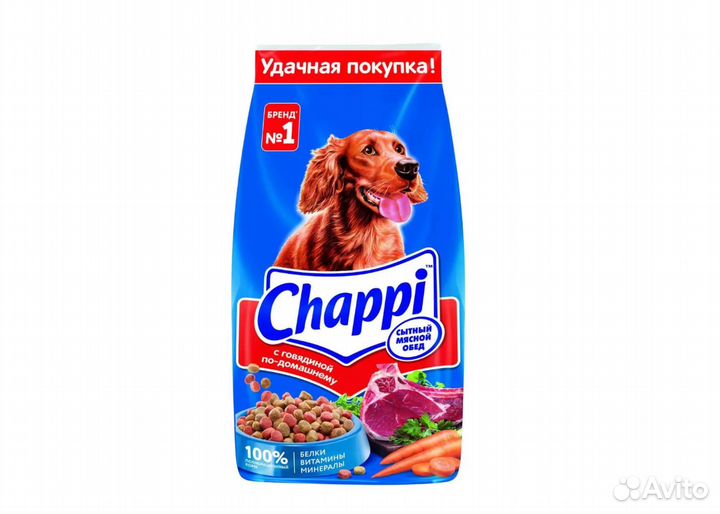 Корм для собак чаппи chappi 15 кг педигри pedigree