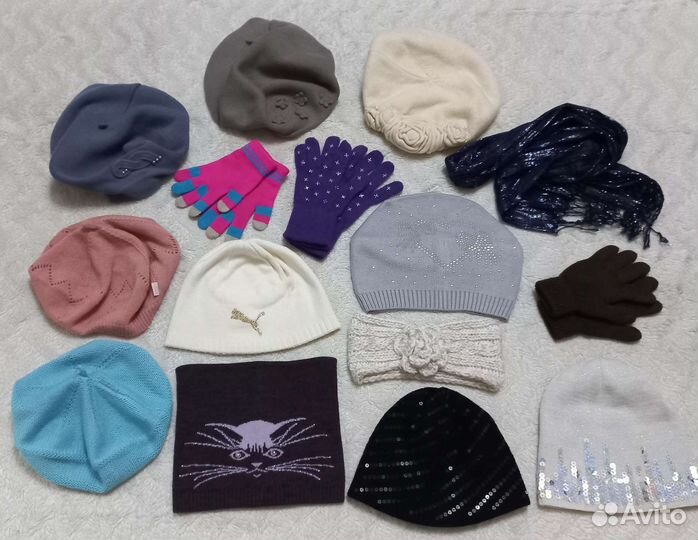 Шапки, перчатки, шарфы, варежки, наушники