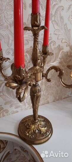 Подсвечник канделябр бронза СССР