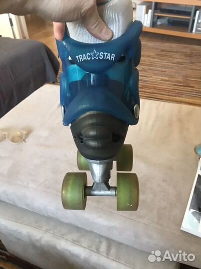 Ролики раздвижные, двухполосные размер 32-36