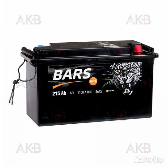 Аккумулятор автомобильный bars Truck 3ст-215 апз о