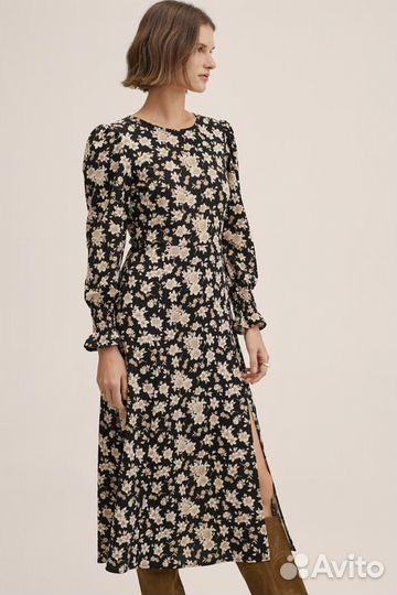 Макси платье цветы Mango L