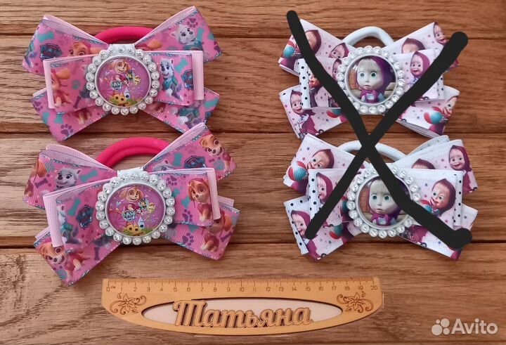 Бантики-мультяшки для волос в ассортименте