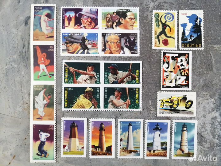 Почтовые марки-наклейки UK USA 2011-2013