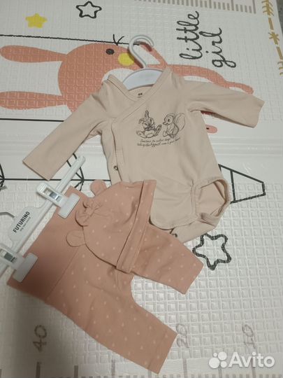 Пакет брендовых вещей на новорожденную девочку hm