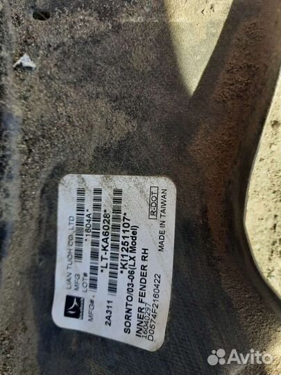 Подкрылок kia sorento