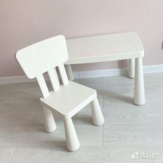 Стол и стул детский IKEA маммут