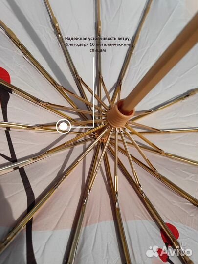 Уникальный зонт 16 спиц