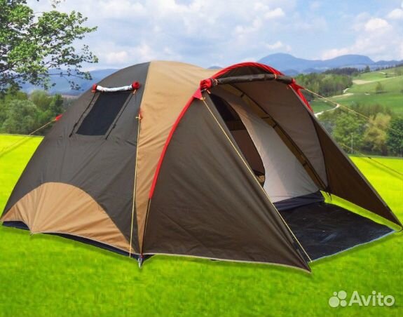 Палатка туристическая с тамбуром. Новая.Доставка