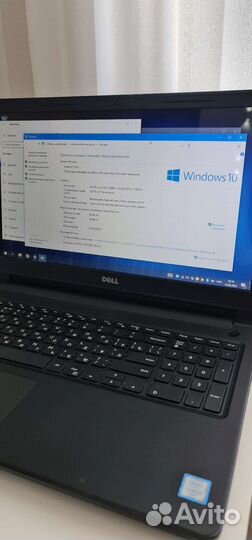 Ноутбук Dell inspiron 15 Core i3 4 ядра, озу 8gb
