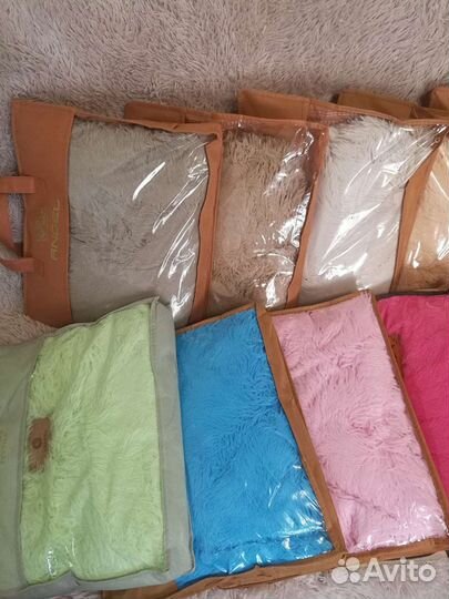 Мохнатый плед (новый) Евро размер