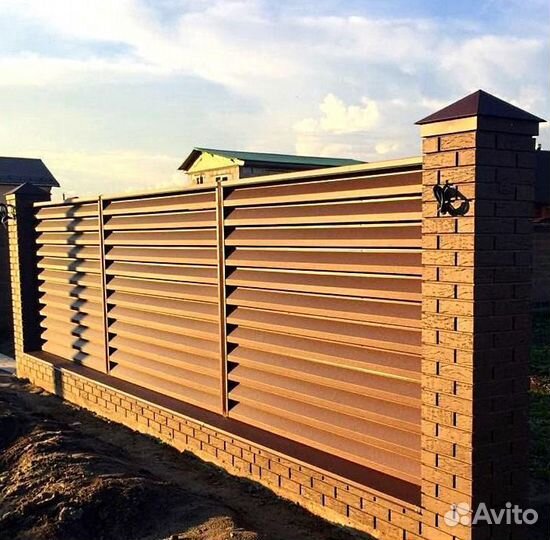 Металлический забор Жалюзи GL 0,5 RAL 8017