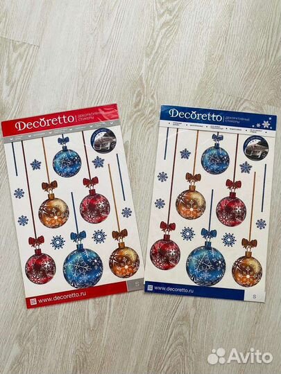 Новогодние наклейки на окна