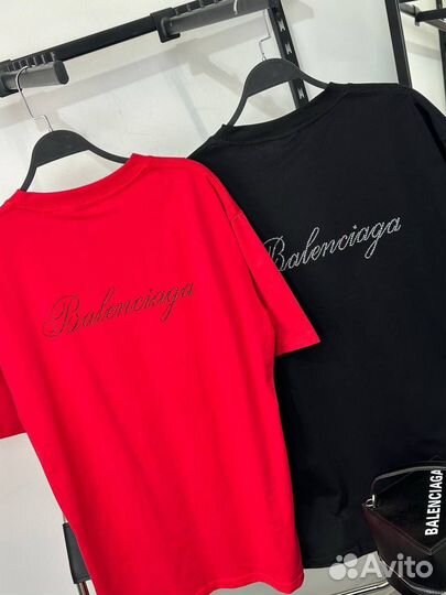 Balenciaga футболка со стразами (топ 2024)