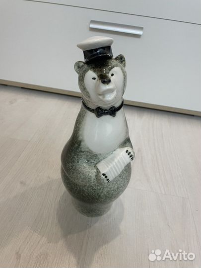 Штоф графин «Мишка гармонист» СССР