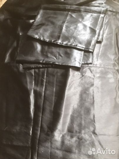 Пододеяльник шёлк черный розовый