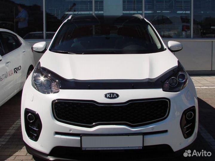 Дефлектор капота темный KIA Sportage, 2016- / Киа Спортаж