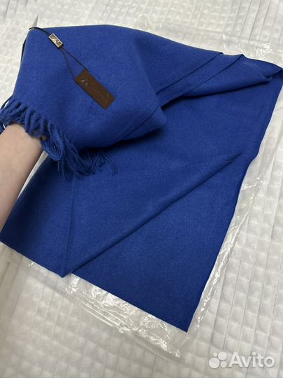 Новый Шарф палантин синий 172/167 кашемир