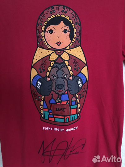 Футболка с автографом Хабиба Нурмагомедова чемпион