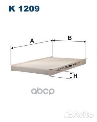 Фильтр салона fiat albea 02- K 1209 Filtron