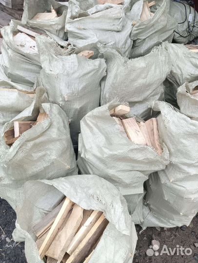 Дрова в мешках