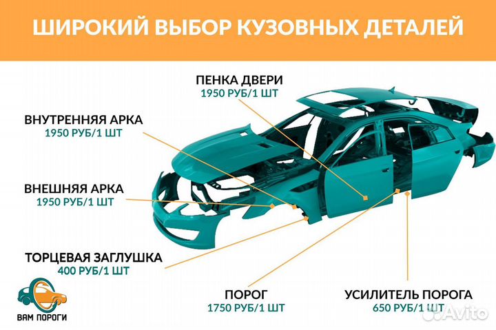 Ремонтные пороги Daewoo Espero 1