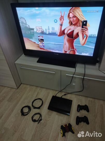 Sony PS3 Slim 500gb Прошитая + Онлайн 4.90