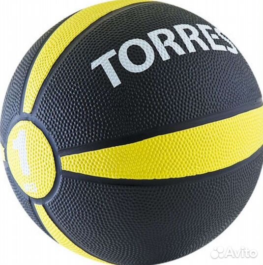 Мяч для атлетических упражнений, вес 1 кг, резина