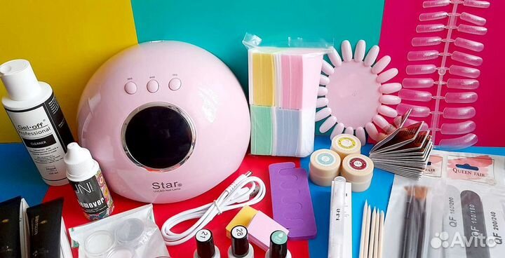 Набор с Лампой для наращивания ногтей