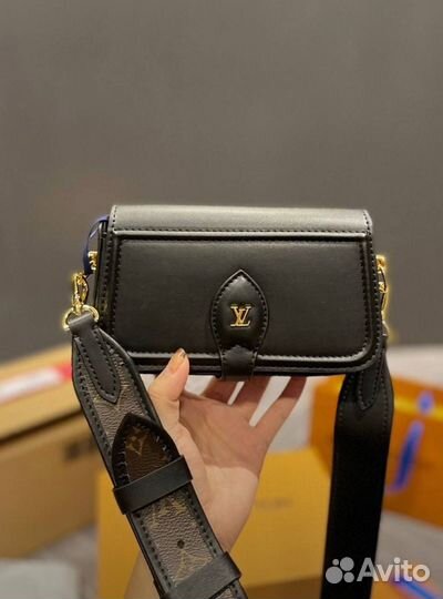 Сумка натуральная кожа louis vuitton 17,5/10/5см