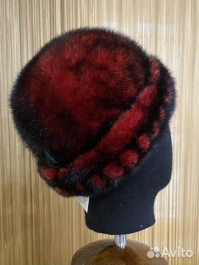 Шапка норковая женская 56