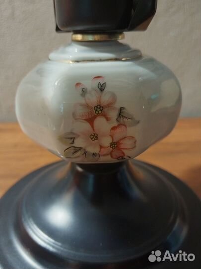 Лампа настольная с абажуром винтаж