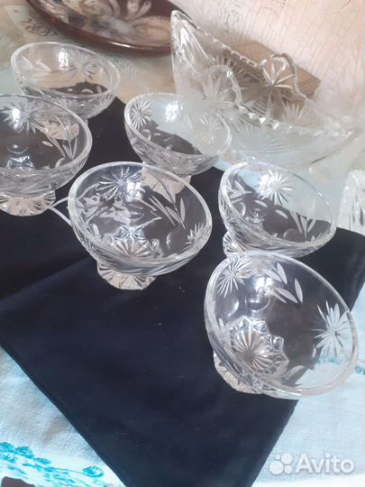 Хрустальные розетки 6шт. СССР