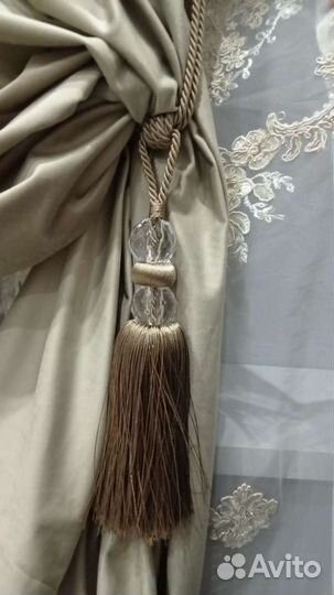 Шелковый бархат,цвет тауп/грибной.Тюль сетка