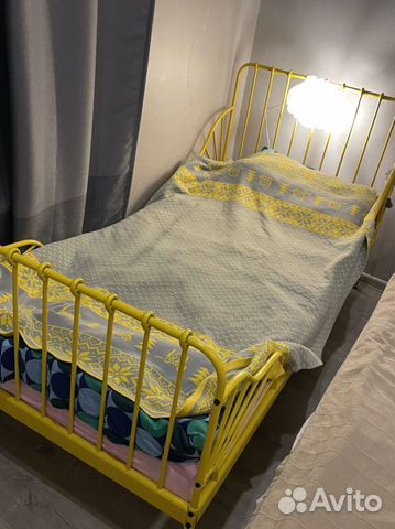 Детская кровать икеа металлическая миннен