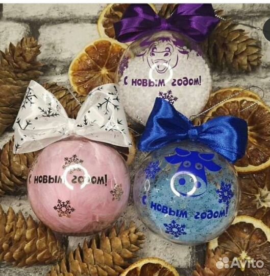 Елочные шары с фото или с декором